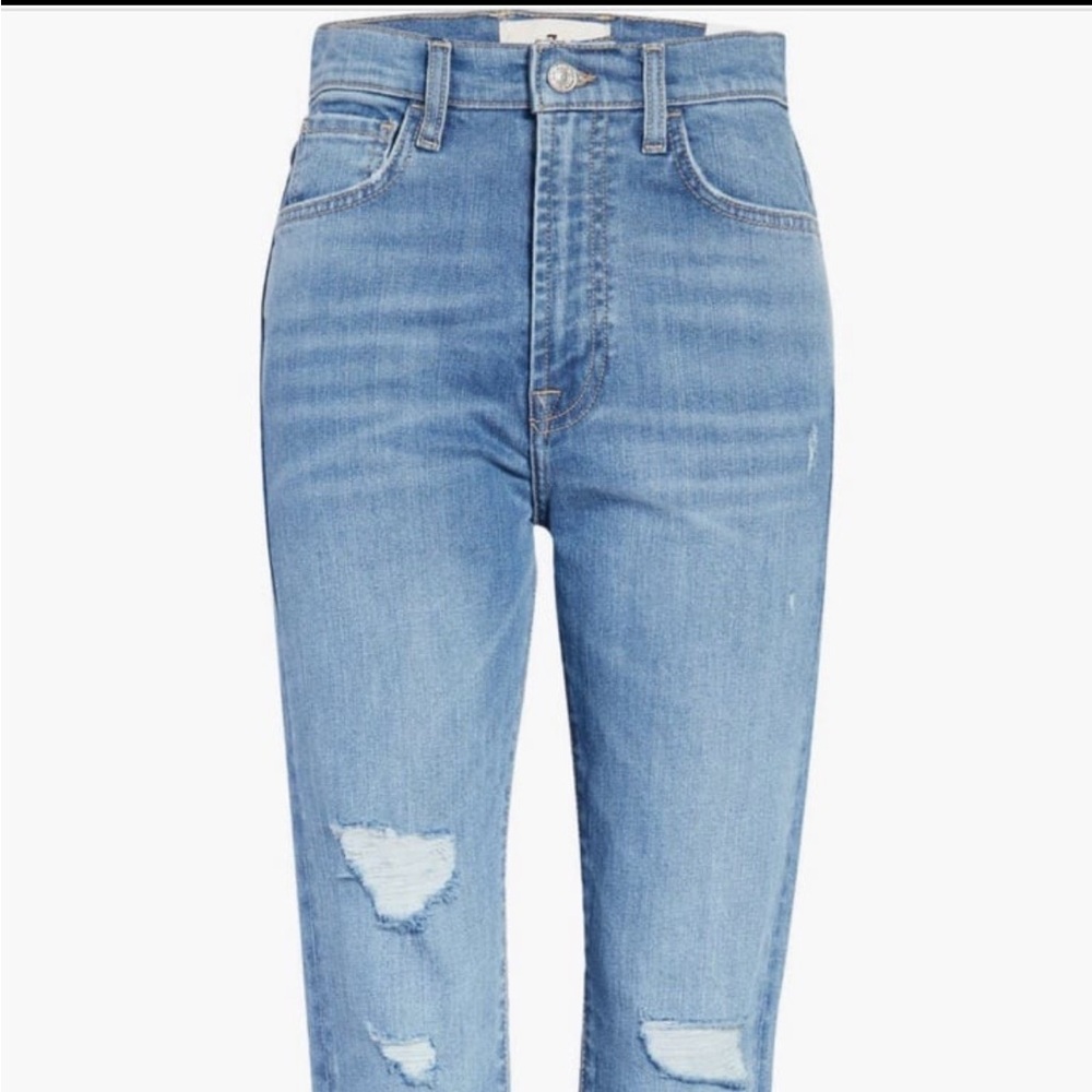 Women's Blue Distressed Jeans